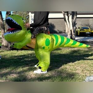 Inflatable Dino Tamer/Riding Halloween Costume for Adults